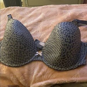 Grey leopard bra